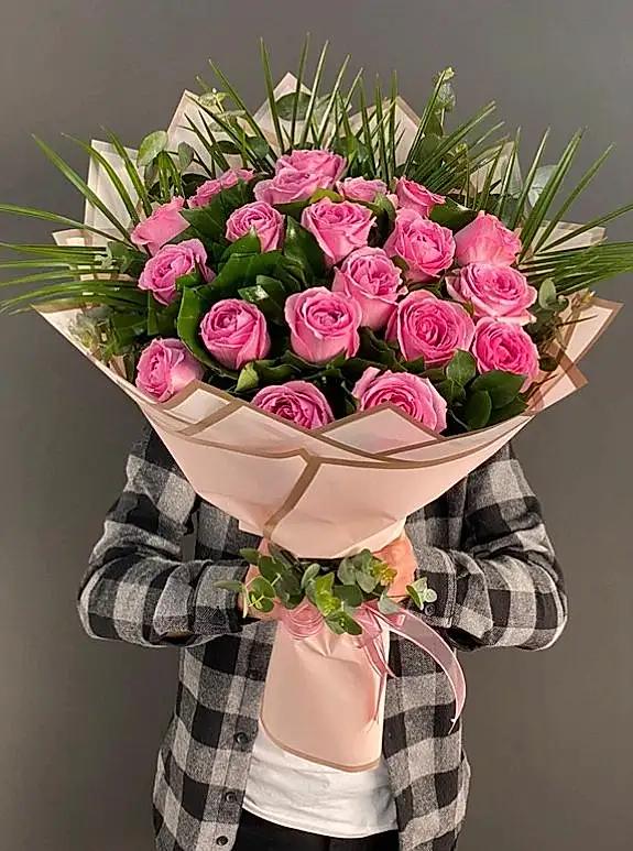 20 Adet Pembe İthal Gül Buketim