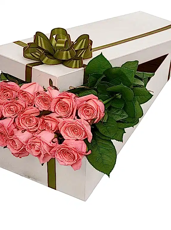 Kutuda 15 Pembe Gül