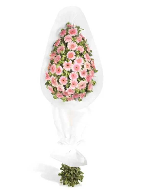 Soft Pembe Çiçekli Çelenk