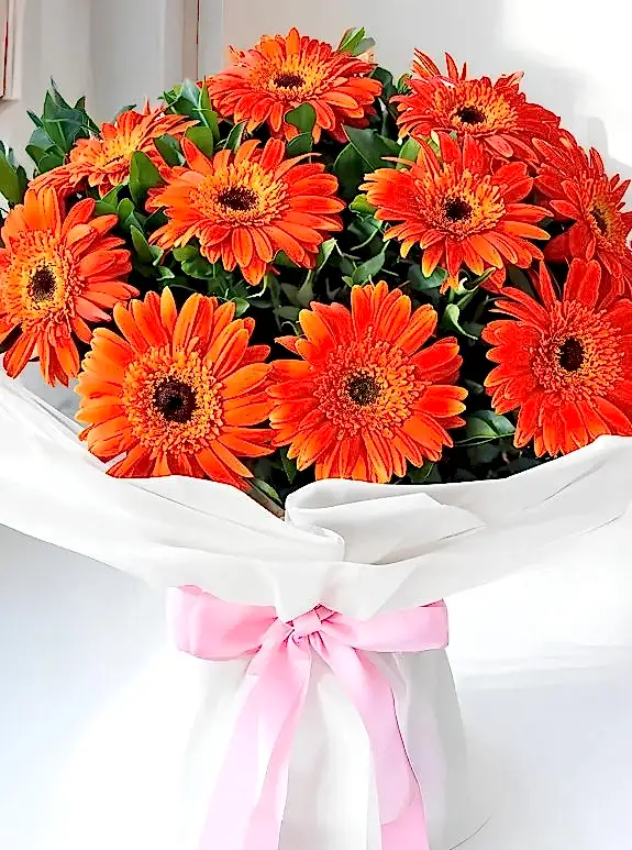 Turuncu Gerbera Buketi